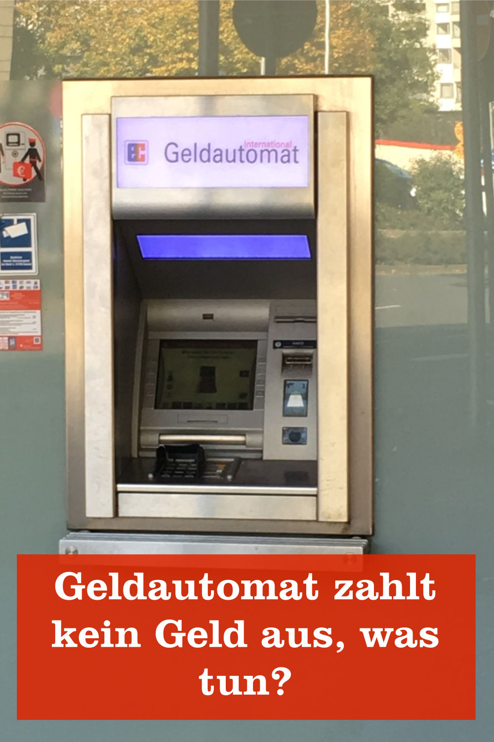 Geldautomat zahlt kein Geld aus